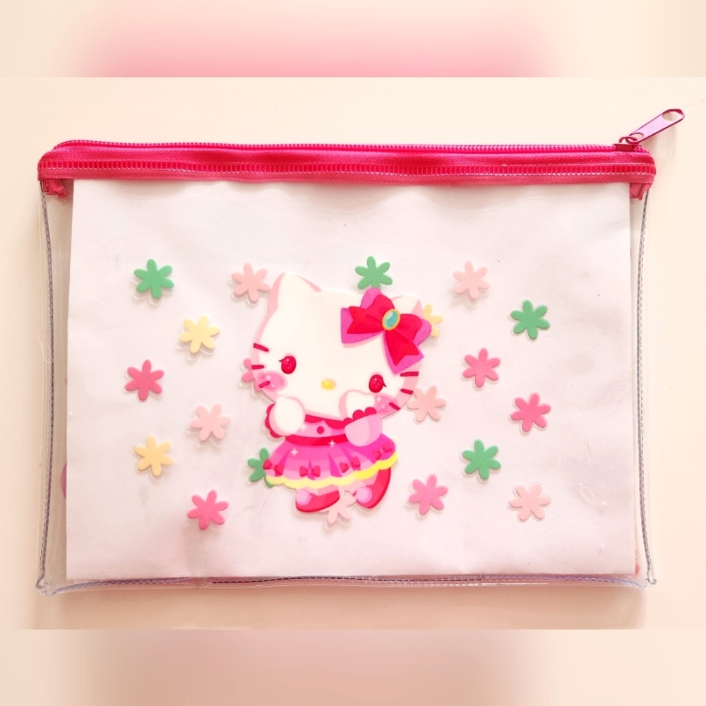 Hello Kitty & Strawbarries Pencil Case Cosmetic Bag Organization Bag